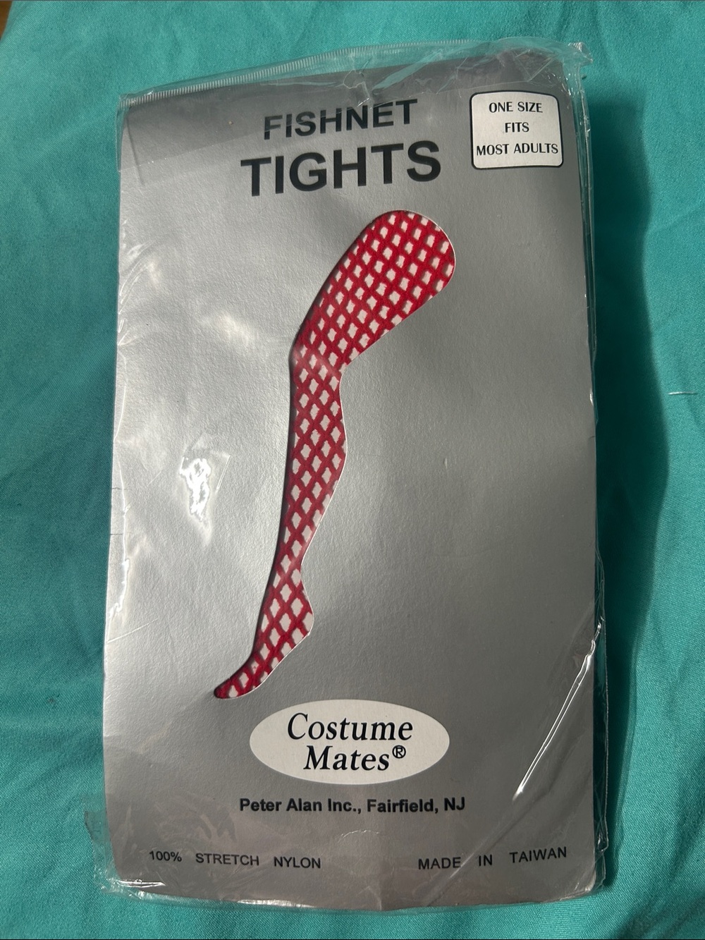 Red Fishnet Tights - One Size